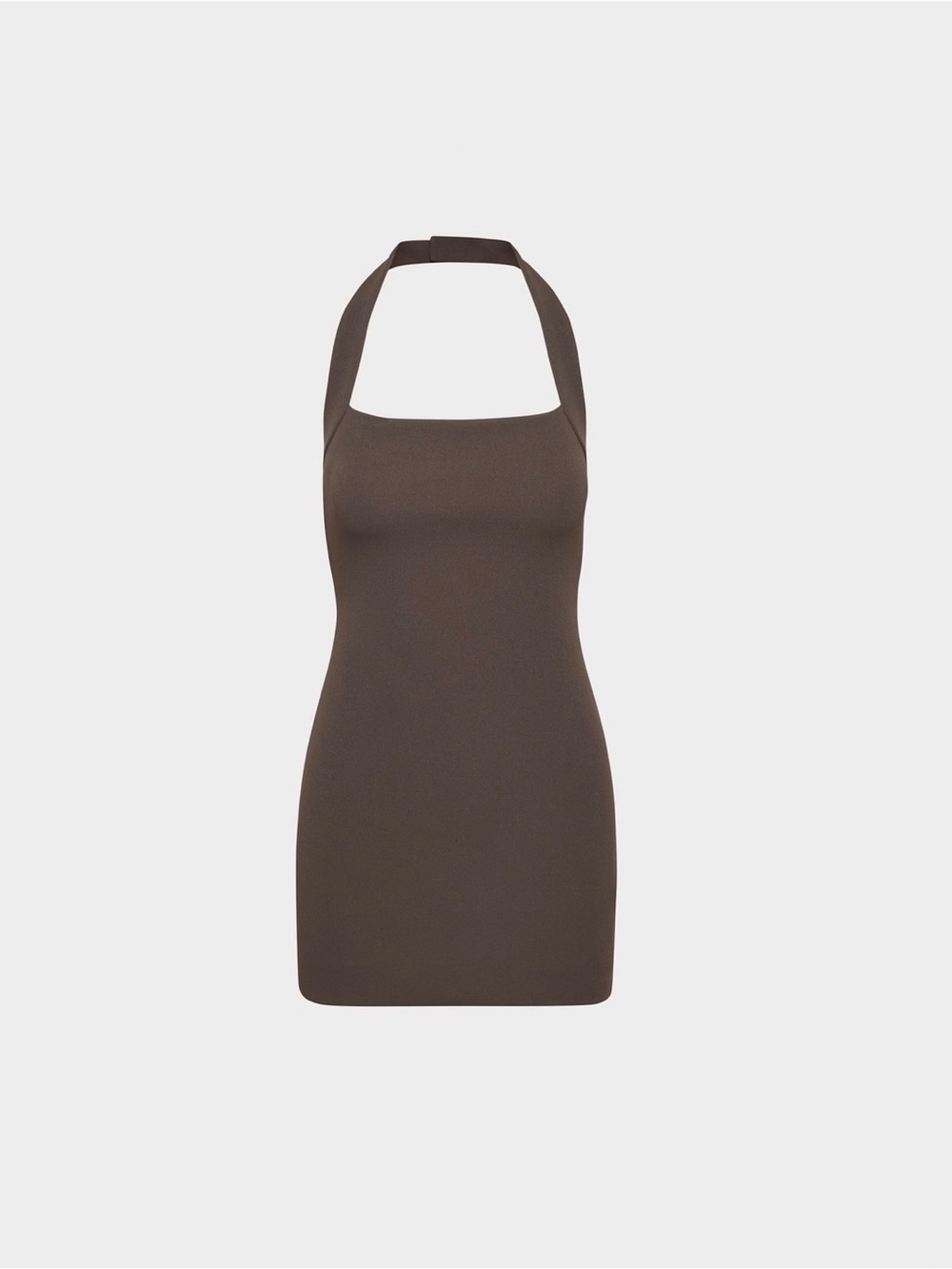 Aritzia Halter Mini Dress in Brown With Tags